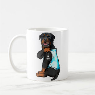 Rottweiler Ich liebe Mama Tattoo Kaffeetasse