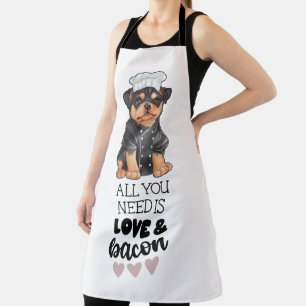 Rottweiler Koch Bacon & Liebe Schürze