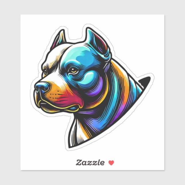 Rottweiler Kopf Aufkleber (Blatt)
