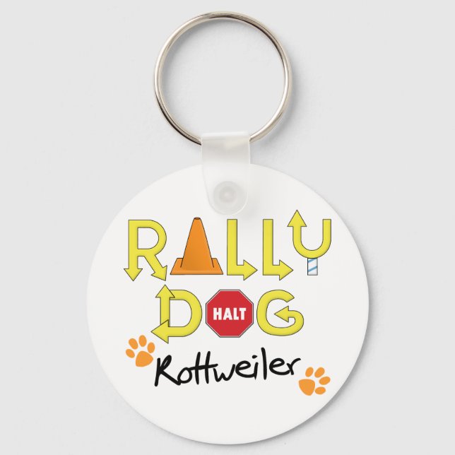 Rottweiler Kundgebung Dog Schlüsselanhänger (Vorderseite)