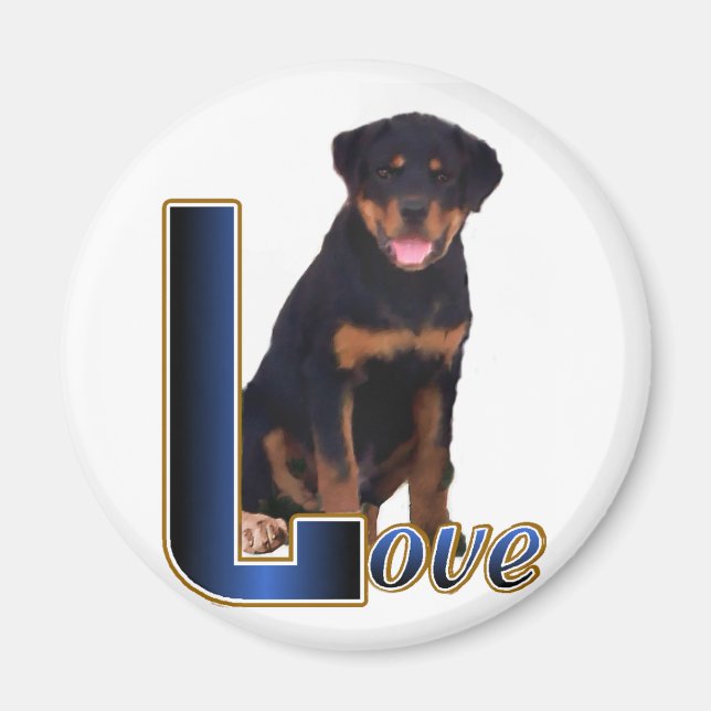 Rottweiler Kunstgeschenke Magnet (Vorne)