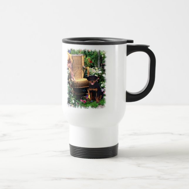 Rottweiler Kunstgeschenke Reisebecher (Rechts)