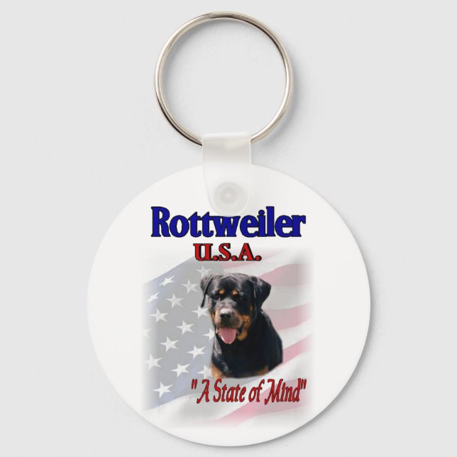 Rottweiler Kunstgeschenke Schlüsselanhänger (Vorderseite)
