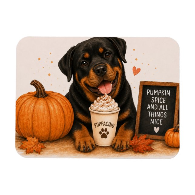 Rottweiler Kürbisgewürz-Magnet Magnet (Horizontal)
