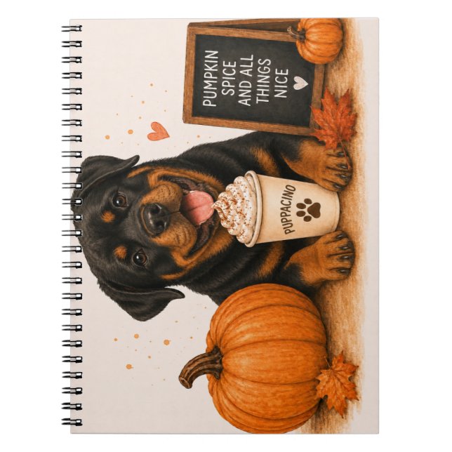 Rottweiler Kürbisgewürz Notizblock (Vorderseite)
