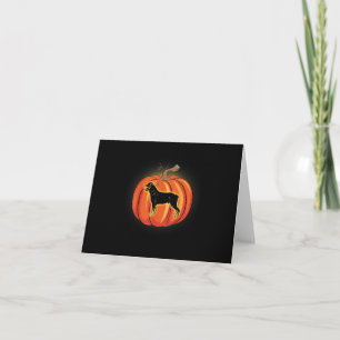 Rottweiler Kürbishalloween Kostümhundeliebhaber Dankeskarte