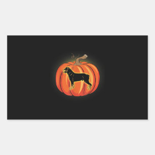 Rottweiler Kürbishalloween Kostümhundeliebhaber Rechteckiger Aufkleber