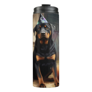 Rottweiler-Kürbisse Halloween Gruselig Thermosbecher