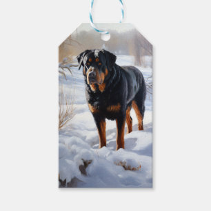 Rottweiler Lass es schneien Weihnachten Geschenkanhänger