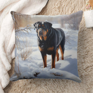 Rottweiler Lass es schneien Weihnachten Kissen