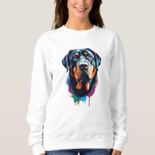 Rottweiler Lebendig und Bunt Sweatshirt