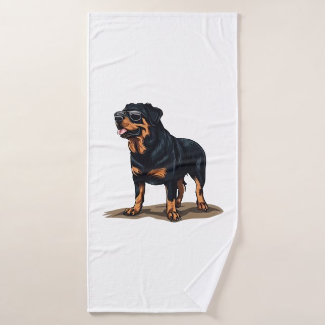 Rottweiler L'Explorateur (Serviette de bain)