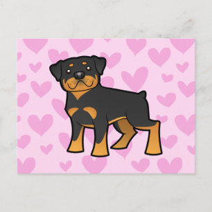 Rottweiler-Liebe Postkarte