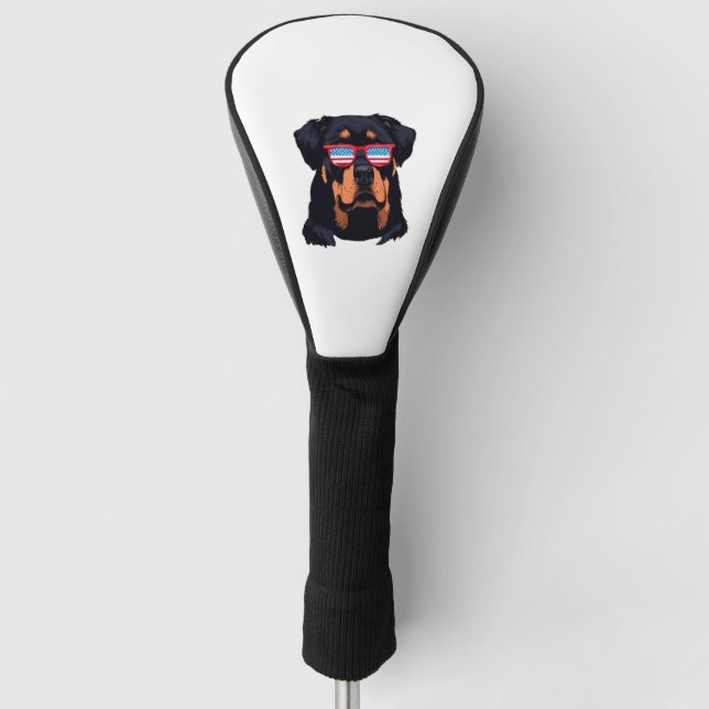 Rottweiler Liebespaare Golf Headcover (Vorderseite)