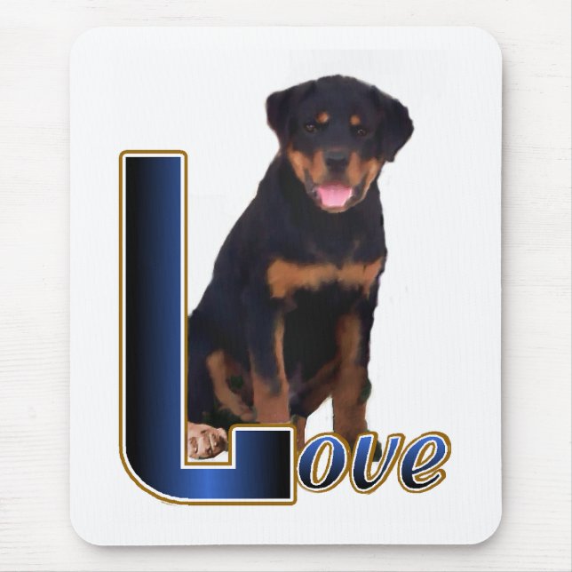 Rottweiler Liebespaare Mousepad (Vorne)