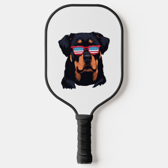Rottweiler Liebespaare Pickleball Schläger (Vorderseite)