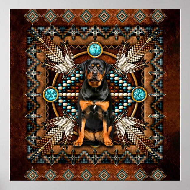 ROTTWEILER Lover Gift, Funny Rottweiler Dog Gesche Poster (Vorne)