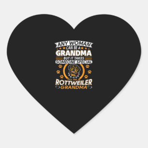 rottweiler lover grandma best gift idea rottweiler Herz-Aufkleber
