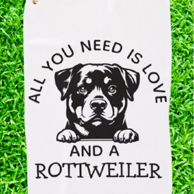 Rottweiler Lovers Golfhandtuch (Show your love for Rottweilers on the green with this unique golf towel.  )