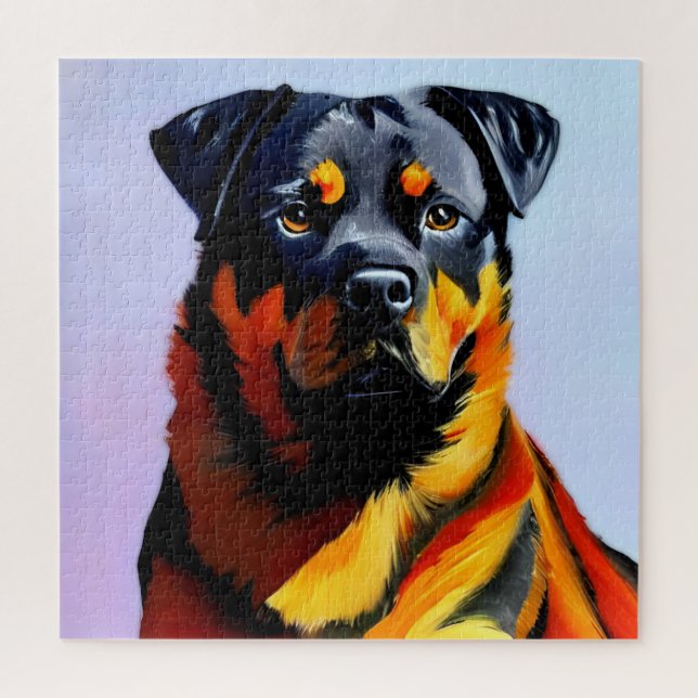 Rottweiler-Malerei (Vertikal)