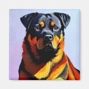 Rottweiler-Malerei Magnet