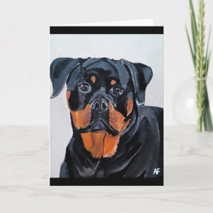Rottweiler-Malerei von Alfred Fox Karte