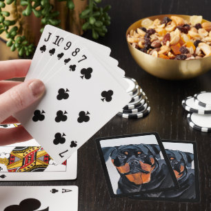 Rottweiler-Malerei von Alfred Fox Spielkarten