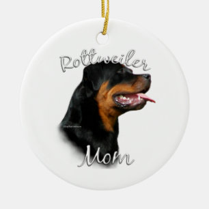 Rottweiler Mama 2 Keramik Ornament