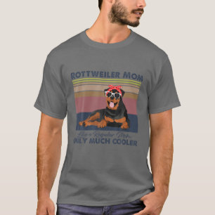 Rottweiler Mama Bandana Match Vintag Muttertag T-Shirt