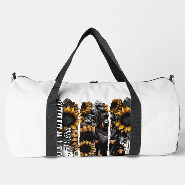 Rottweiler Mama Duffle Bag (Vorderseite)