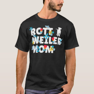 Rottweiler Mama Floral Dog Lover für Frauen Niedli T-Shirt