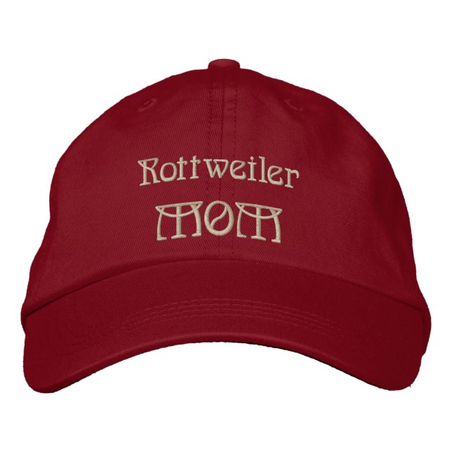Rottweiler Mama Geschenke Bestickte Kappe (Vorderseite)