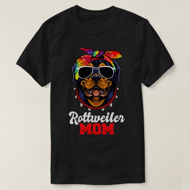 Rottweiler Mama Hund Gefärbte Krawatte Pullover (Design vorne)