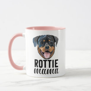Rottweiler Mama Hund Mama personalisiert mit Hund Tasse