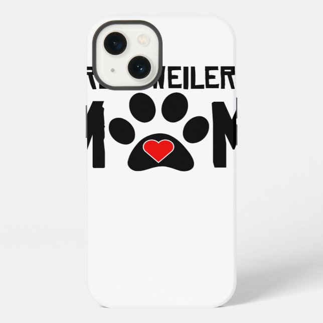 Rottweiler-Mama iPhone Hülle (Rückseite)