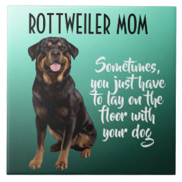 Rottweiler Mama Keramik Tile Fliese