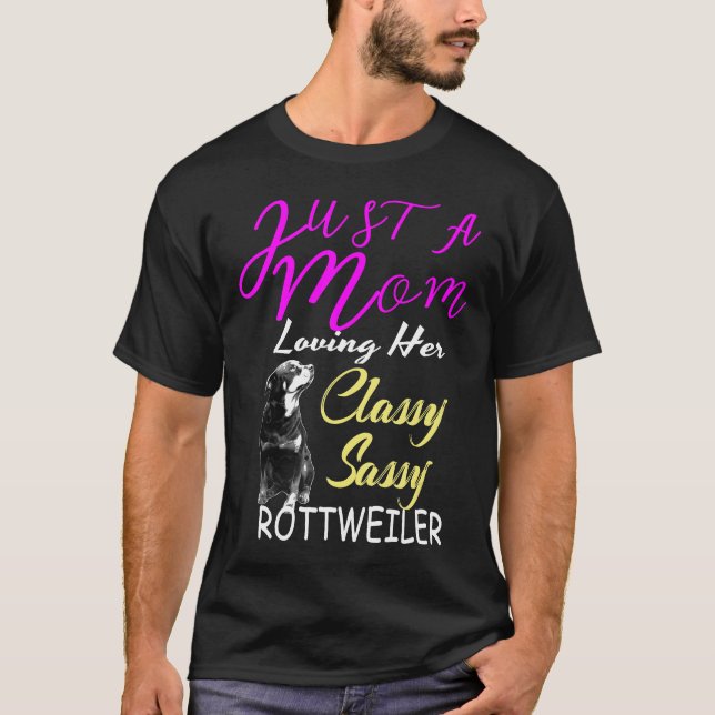 Rottweiler Mama Shirt Dog Liebe (Vorderseite)