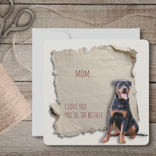 Rottweiler Mama Torten Paper Mütter Day Karte (Mothers Day is a great time to show mom how special she is, but any day is a day to say I love you!)
