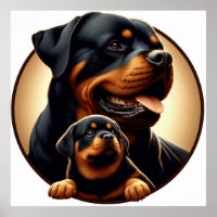 Rottweiler Mama und Welpe 03 5000X