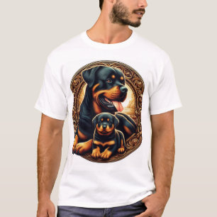 Rottweiler Mama und Welpe T-Shirt