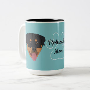Rottweiler-Mama Zweifarbige Tasse