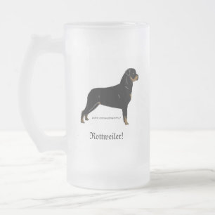 Rottweiler Mattglas Bierglas