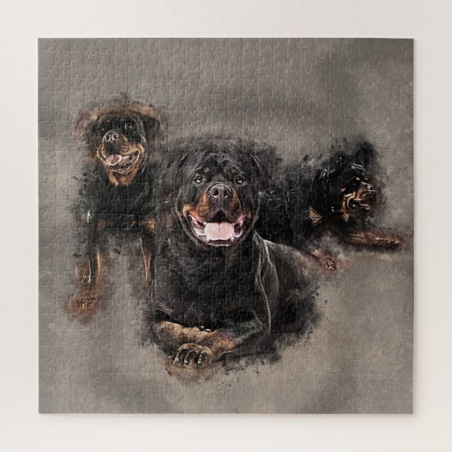 Rottweiler - Metzgerhund Digital Kunst (Vertikal)