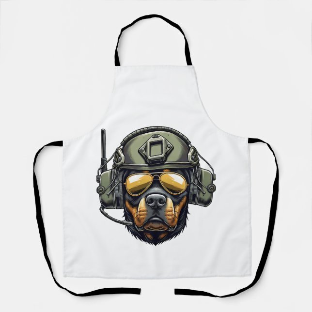 Rottweiler Militär Design Schürze (Vorderseite)