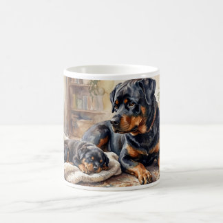 Rottweiler Mom & Puppy Mug – Cozy Dog Lover Gift Kaffeetasse
