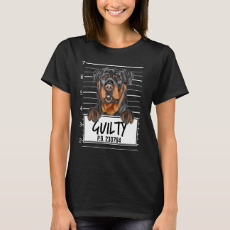 Rottweiler-Mugshot-Schuldiger Hund T-Shirt