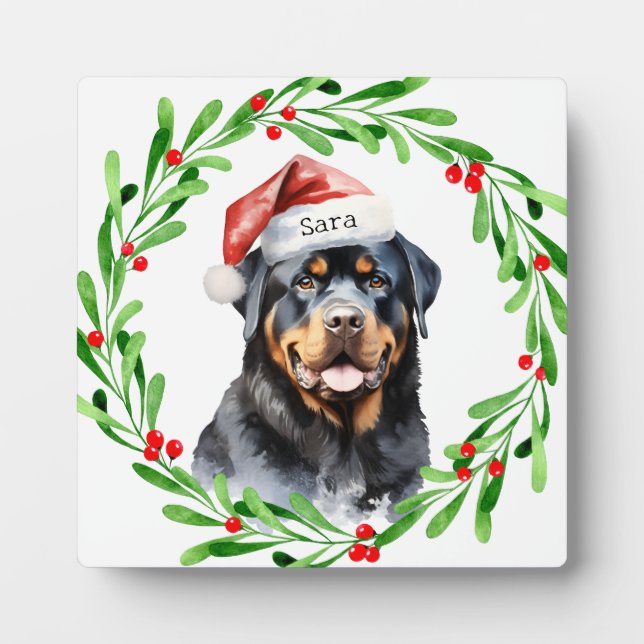 Rottweiler - Name der Personalisierten Monogramm Fotoplatte (Vorderseite)