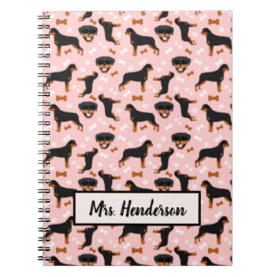 Rottweiler Niedlich Rotties Dogs-Muster-Notebook Notizblock