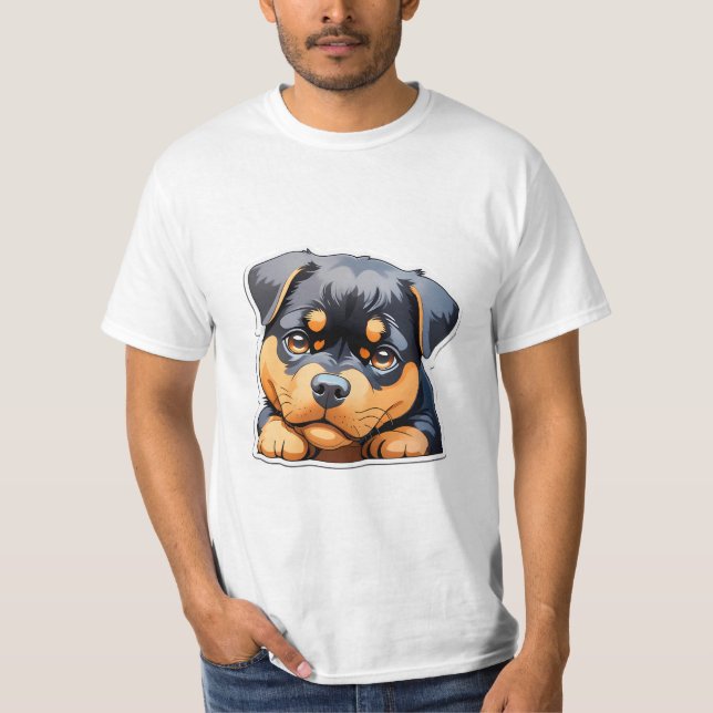 Rottweiler Niedliche Herrenhemden T-Shirt (Vorderseite)