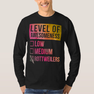 Rottweiler-Niveau von Rottweilern in Wasserfarbe T-Shirt
